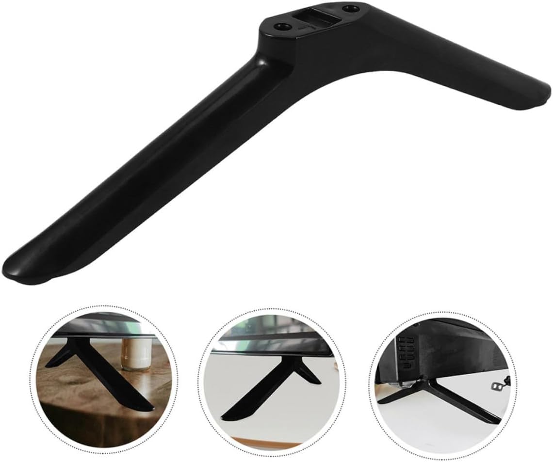 Kichvoe 55 Inch Tv Stand Base Legs for Tvs Stable Black Plastic Television Holder Stand with Screws Replacement for LCD