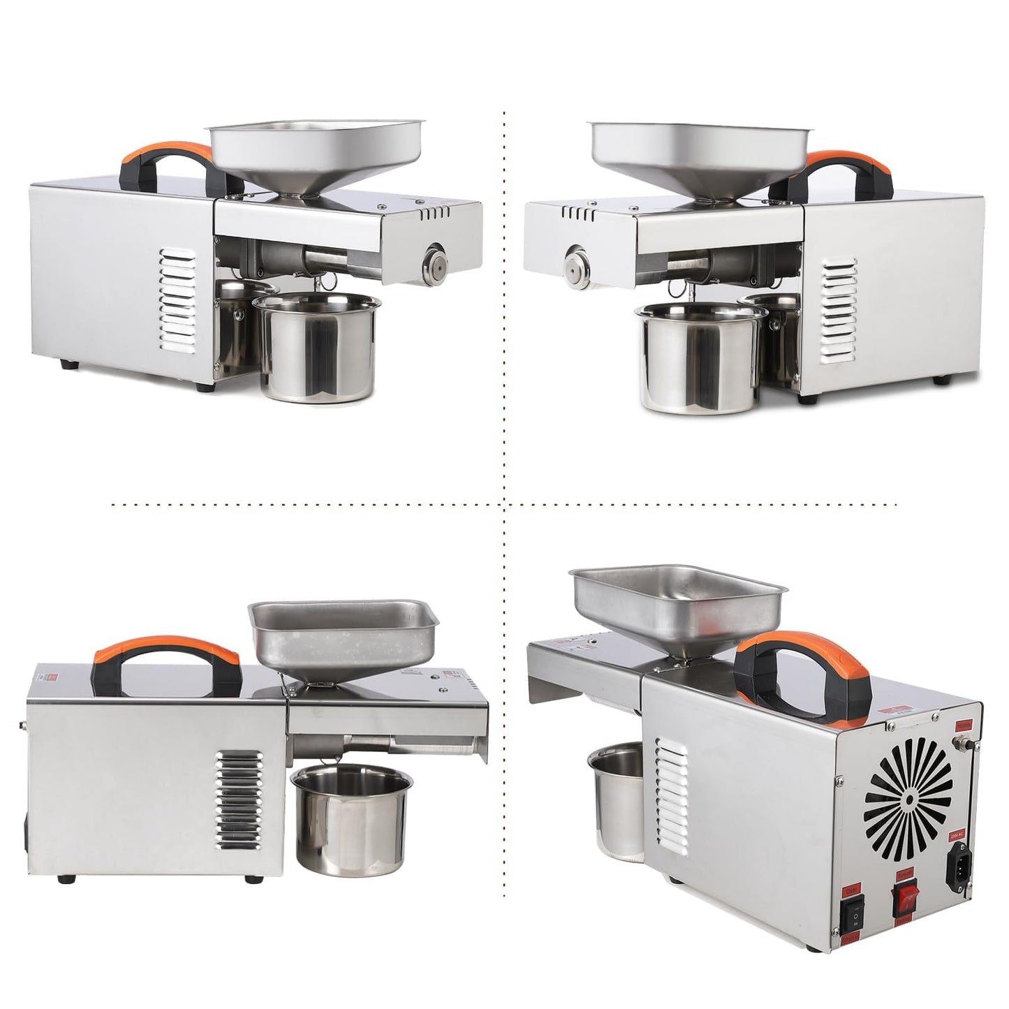 GarveeHome 900W Electric Oil Press Machine - Automatic Cold & Hot Oil Extractor with 304 Stainless Steel, Perfect for Pressing Peanut, Sesame Seeds, Walnut, Almond, Pumpkin, and Rapeseed