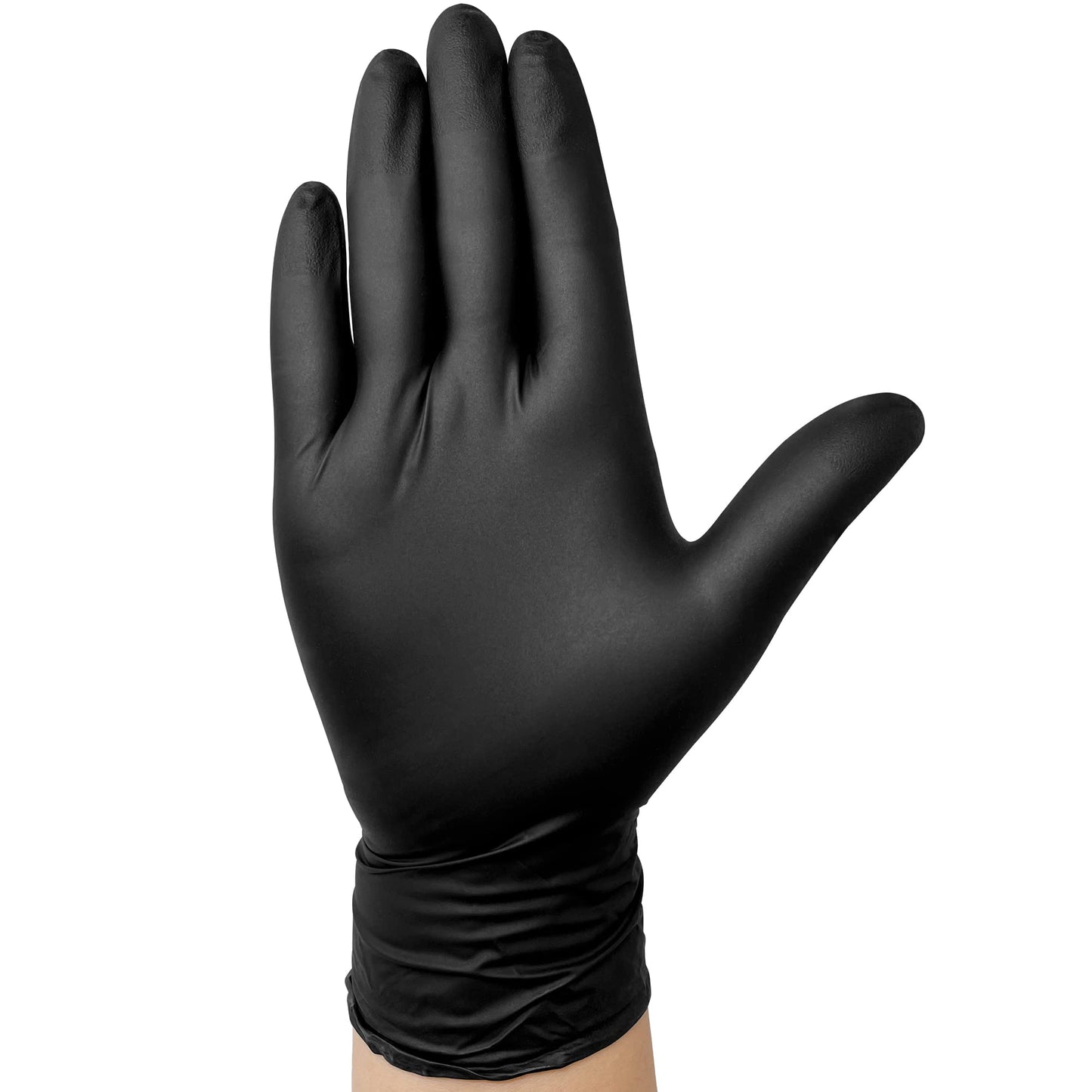 TitanFlex Disposable Nitrile Exam Gloves - 6-mil, Black, Large 100-ct Box, Heavy Duty, Latex Free, Food Safe for Cooking & Food Prep