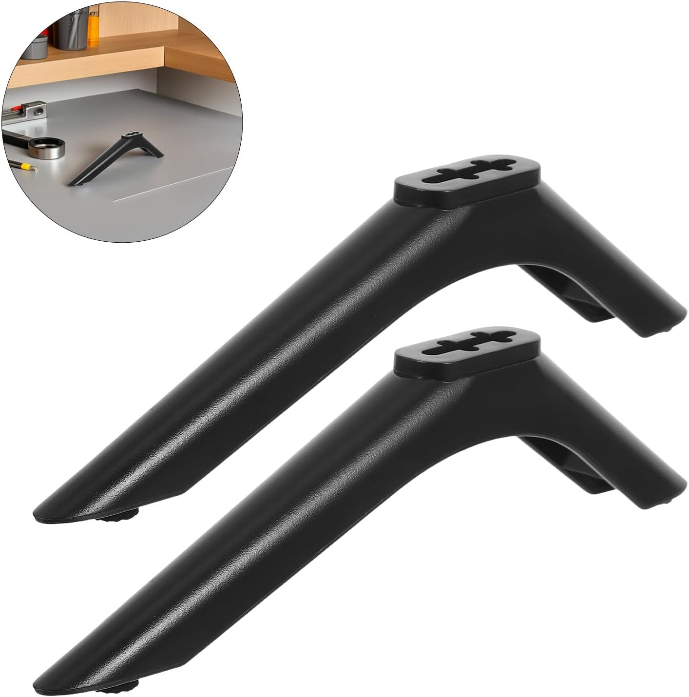 Kisangel 32-43 Inch Tv Base Stand Legs Replacement with Screws for LED LCD Tvs, Universal Tabletop Television Support