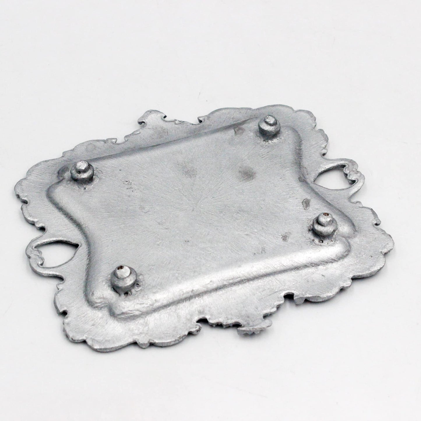 Vintage Small Sliver Ring Dish, Birthday & Wedding Gifts for Women,Wedding Ring Tray -Sliver (1 Pack)