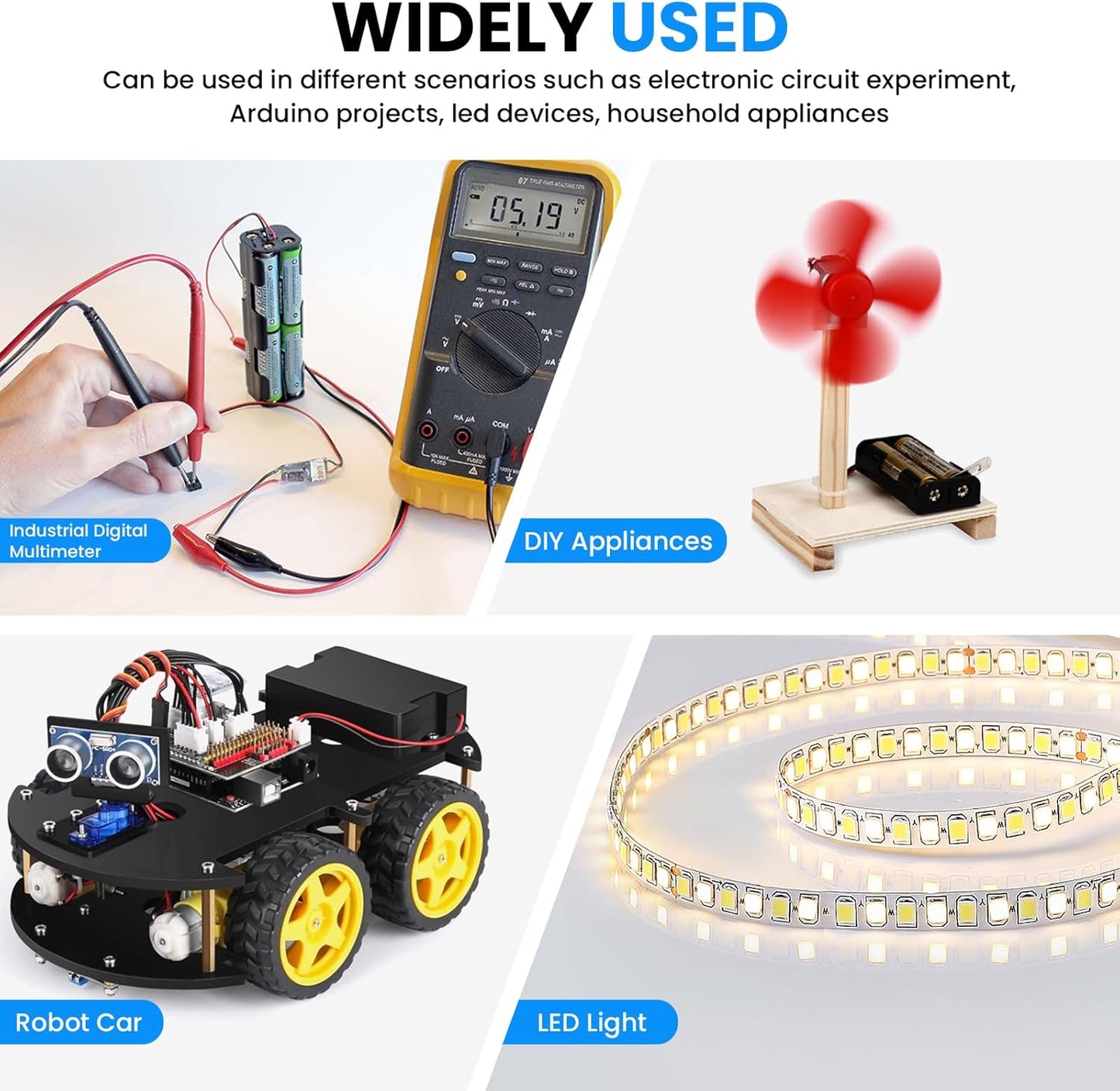 SDTC Tech 2-Set 4X 1.5V 6 AA Battery Holder and I Type Snap Connector Kit Volt Thicken Plastic Battery Case Box