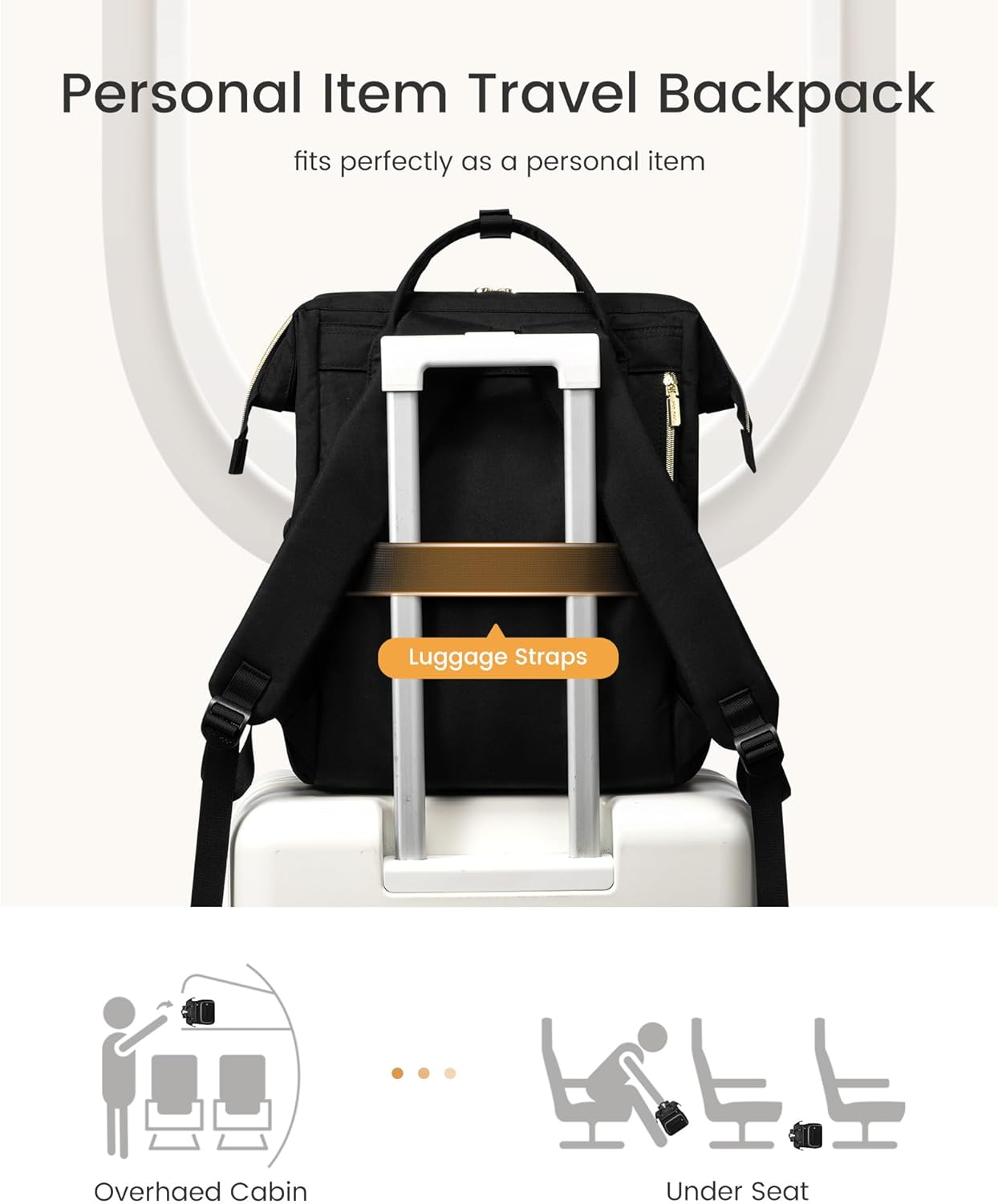 Backpack Pocket,15.6 inch Backpack Backpack Daypack,Black LOVEVOOK Laptop for Women with Giant Tumbler Holder
