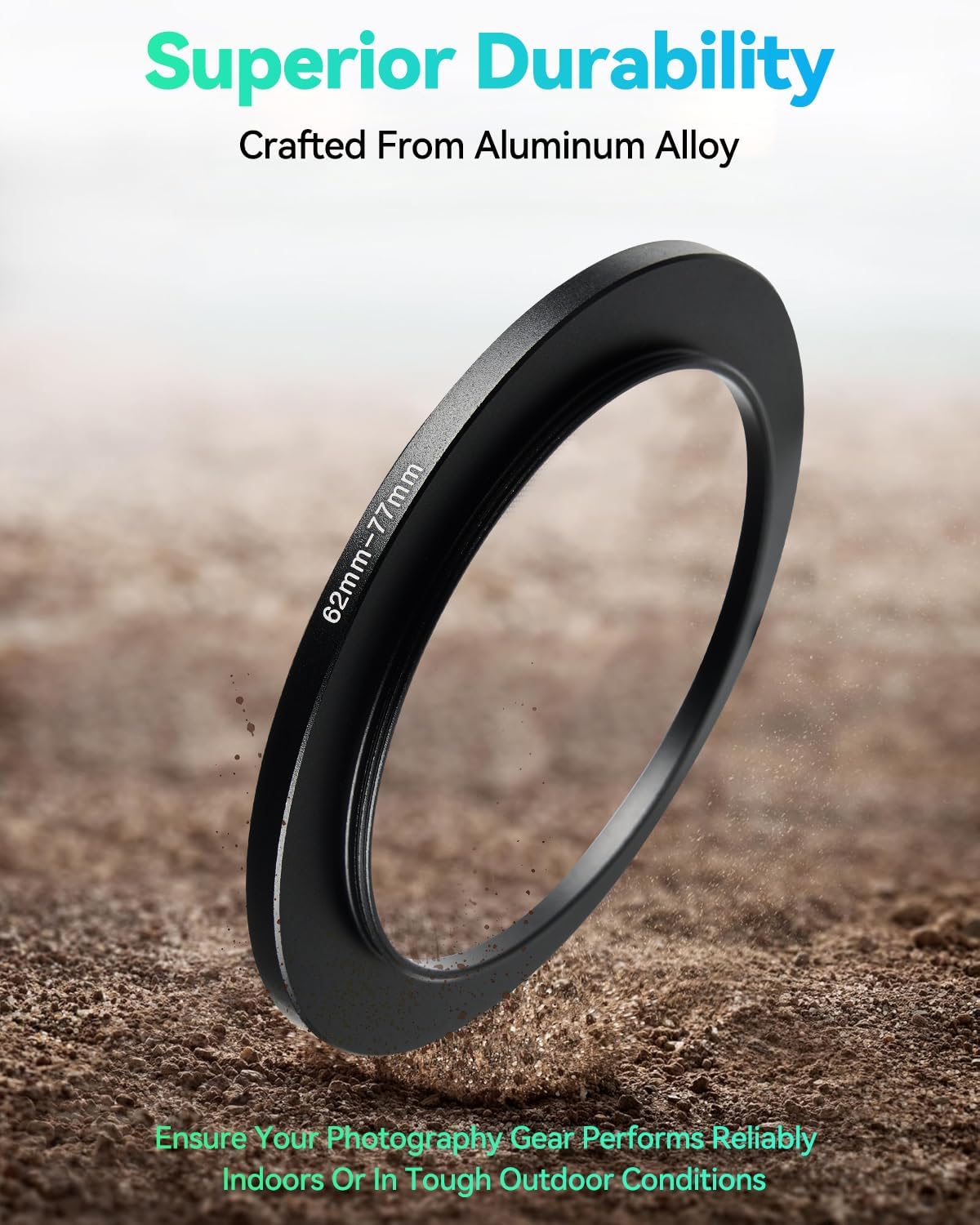 JOYTOLIN 62-67mm Metal Step-Up/Down Ring Adapter Compatible with Mirrorless Cameras DSLR Lens, UV CPL ND Filter Thread