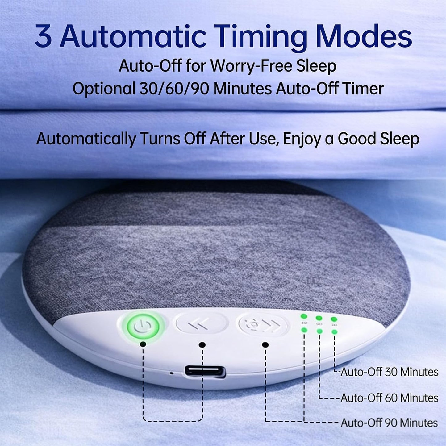 serfpardis 2026 (2Pcs New Pillow Speakers for Sleeping, Under Pillow Speaker for Sleeping Bluetooth with White Noise