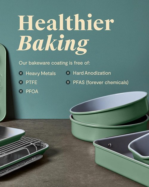 Caraway Non-Stick Ceramic Baking Sheet - Non-Toxic, PTFE & PFOA Free - Large 18" x 13" - Ideal for Baking & Roasting