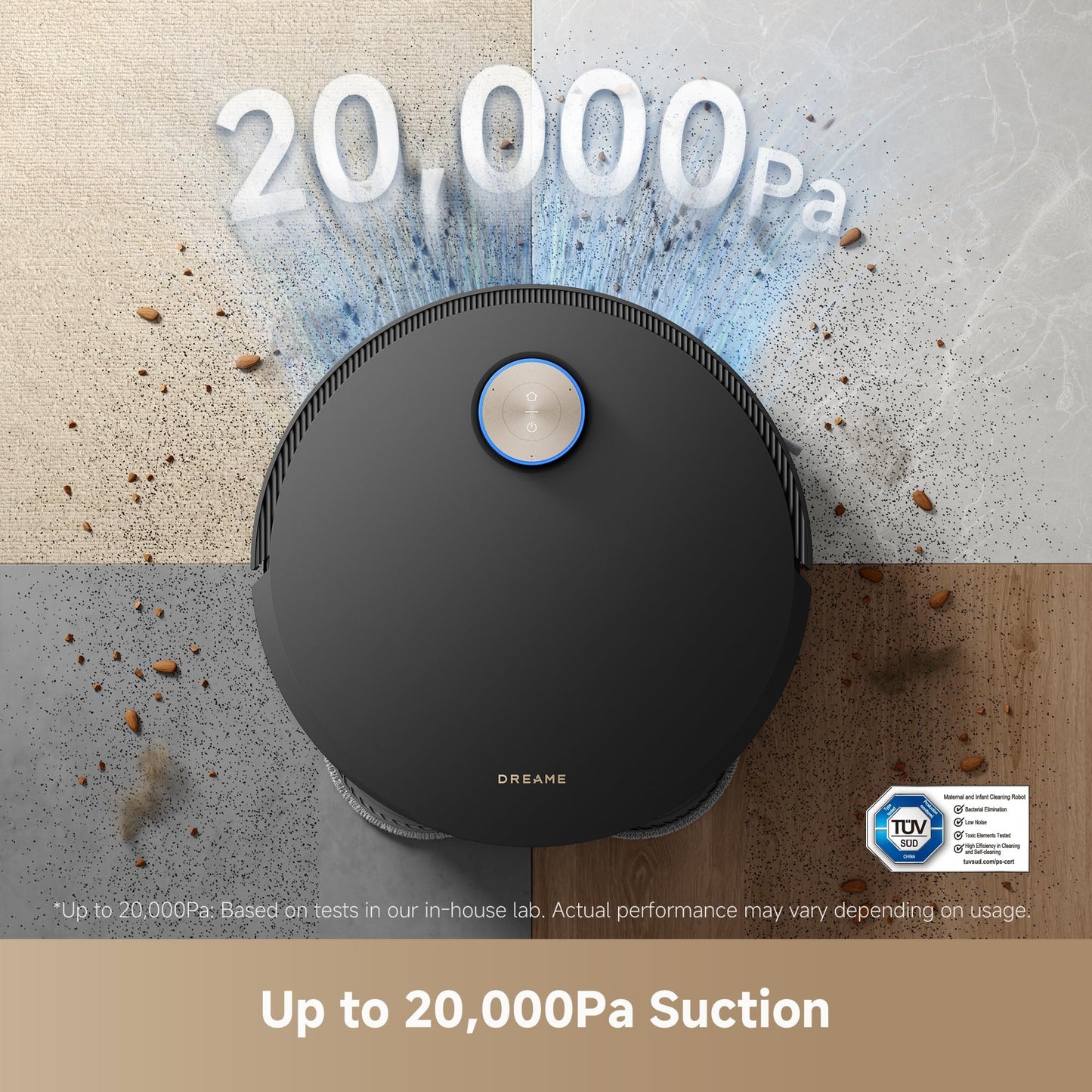 DREAME X50 Ultra Robot Vacuum and Mop with Auto-Empty and Mop Self-Cleaning, 20,000Pa Suction, Obstacle Avoidance and 360° Navigation, Corner to Edge Deep Cleaning, Detangling Brush
