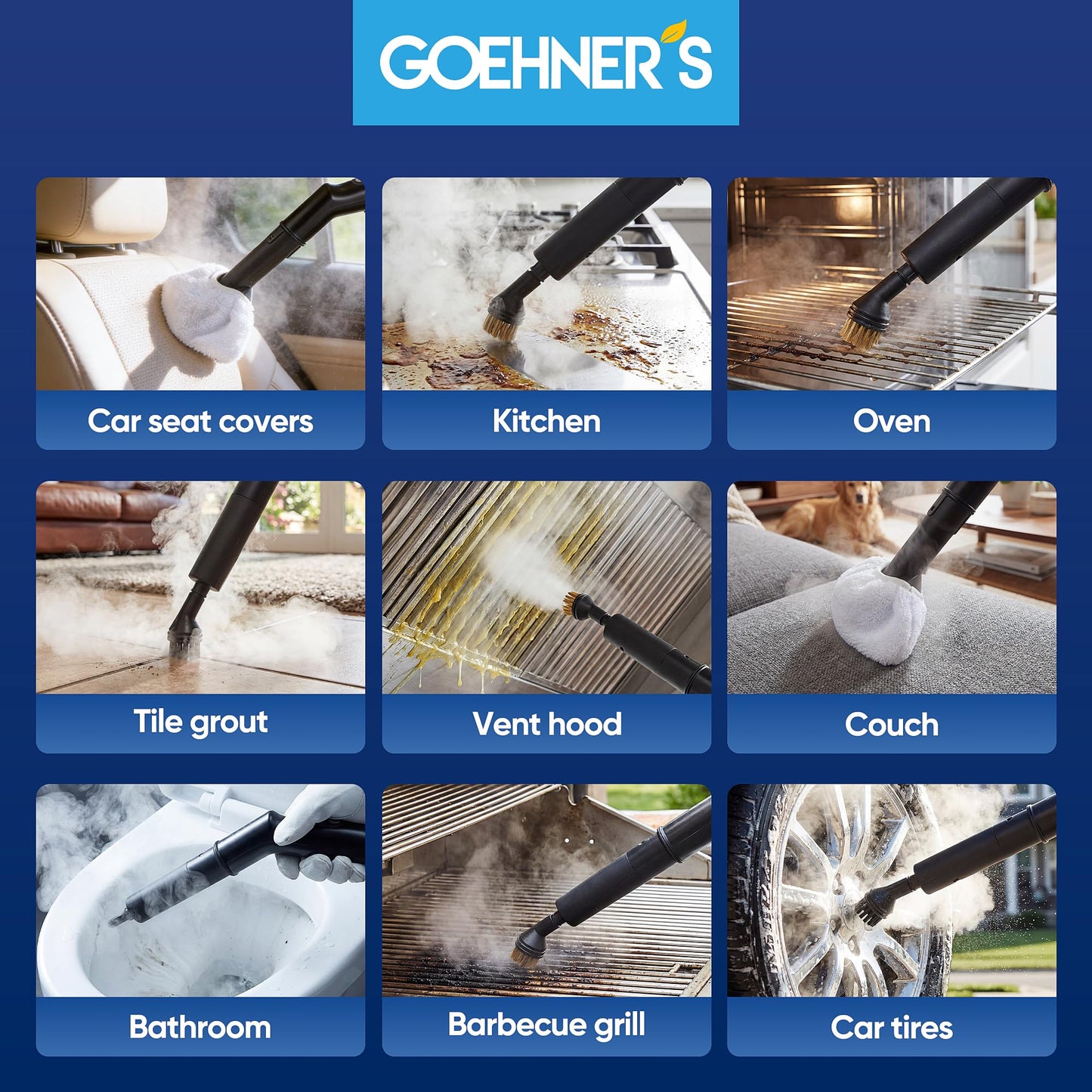 ππ©π π«ππππ Handheld Steam Cleaner for Home, 230Β°F/3.5Bar High Pressure Hand held Steam Cleaner for Car Detailing with 13ft Cord, 30s Heats Portable Steamer for Cleaning Grout Tile Bathroom Wall