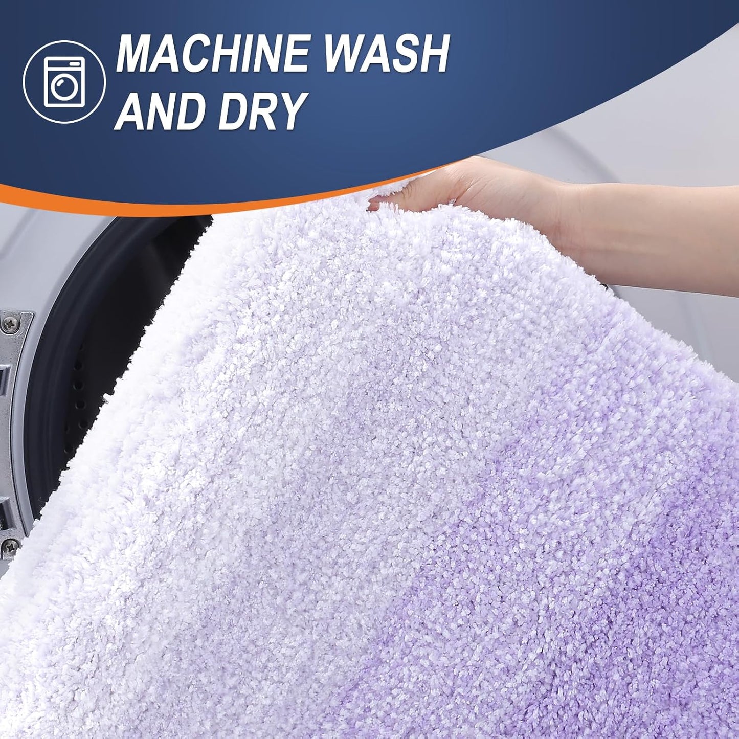 OLANLY Large Microfiber Bath Rug - Extra Soft & Absorbent, Quick Dry, Washable | Light Purple 40x24