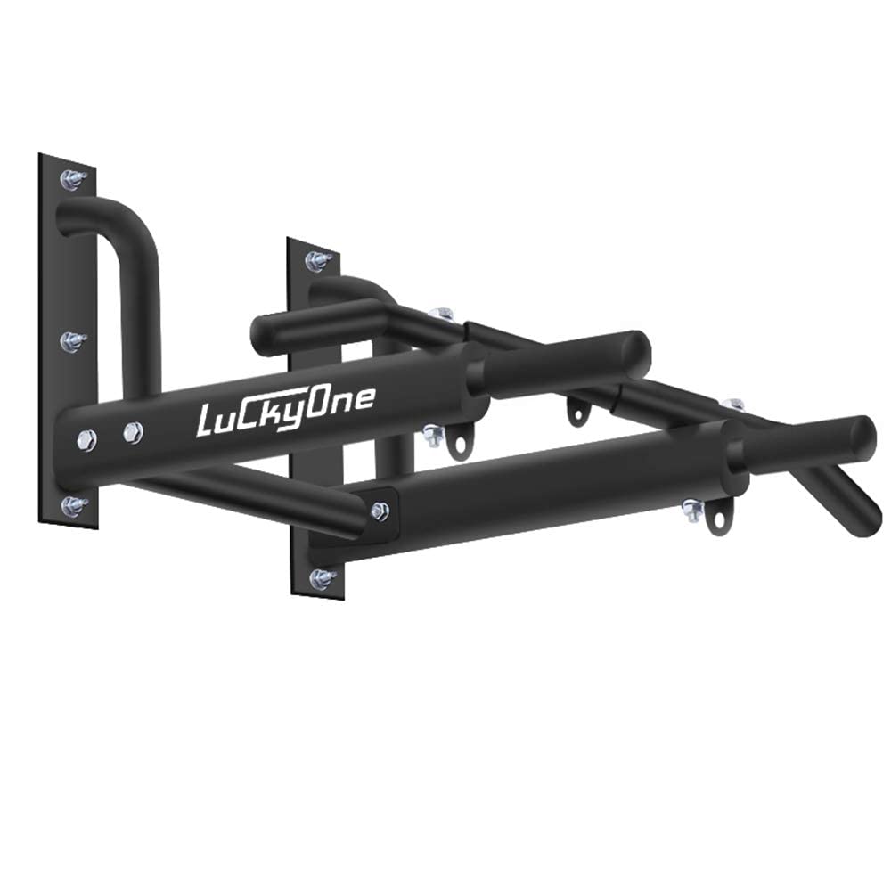 Wall Mount Pull Up Bar, Heavy Duty Steel Joist Mount Chin Up Bar, Pull-Up Bar With Wood Mount and Wall Mount Screws