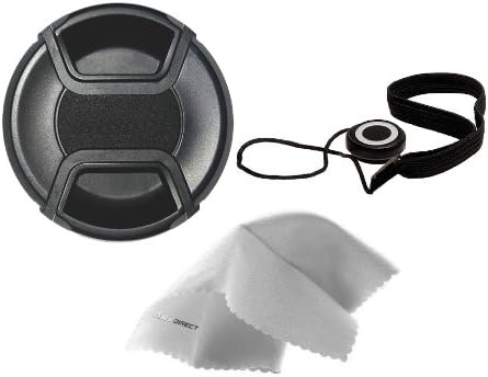 MDR-079PRO Pinch (82mm) Raynox Lens Cap Center + Lens Cap Holder + Nwv Direct Microfiber Cleaning Cloth.