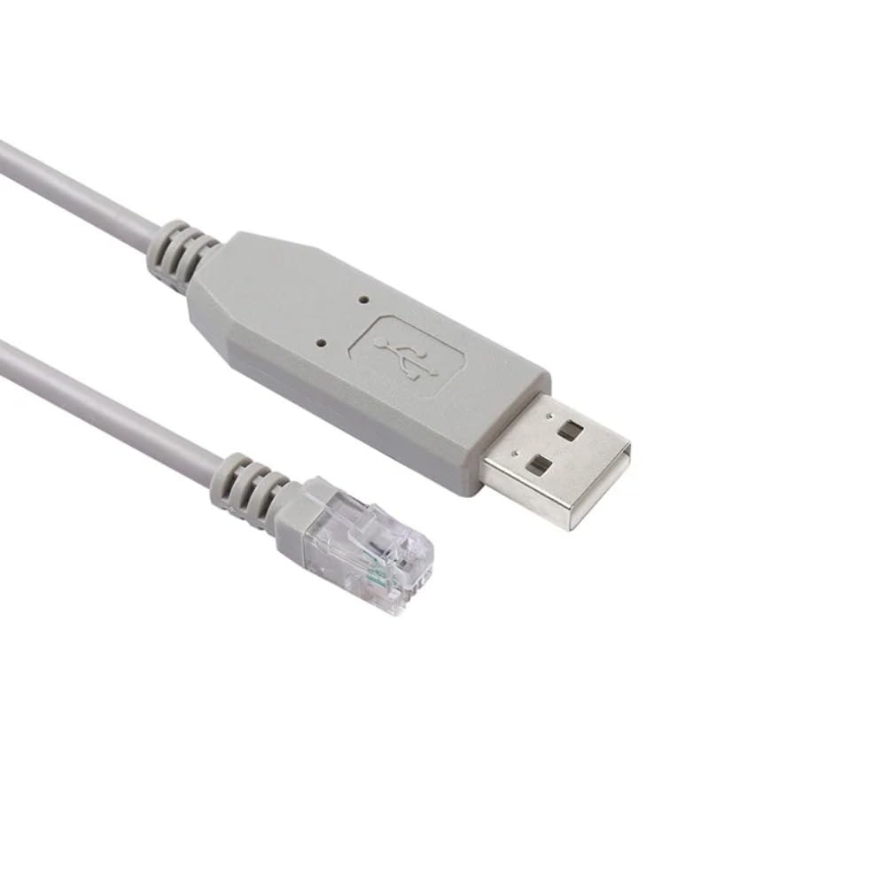 RS232 RJ9 4P4C PL2303GT Chipset Control(Grey,6FT) Hand Control USB Serial to Update Firmware Cable with Prolific