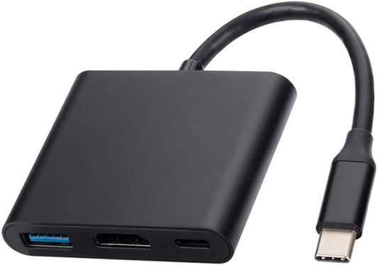 HCUSR 3 1 4KHDMI Output,100W 3.0 in Type C to HDMI Docking Station USB Hub Multiport Adapter AV Converter with PD, USB