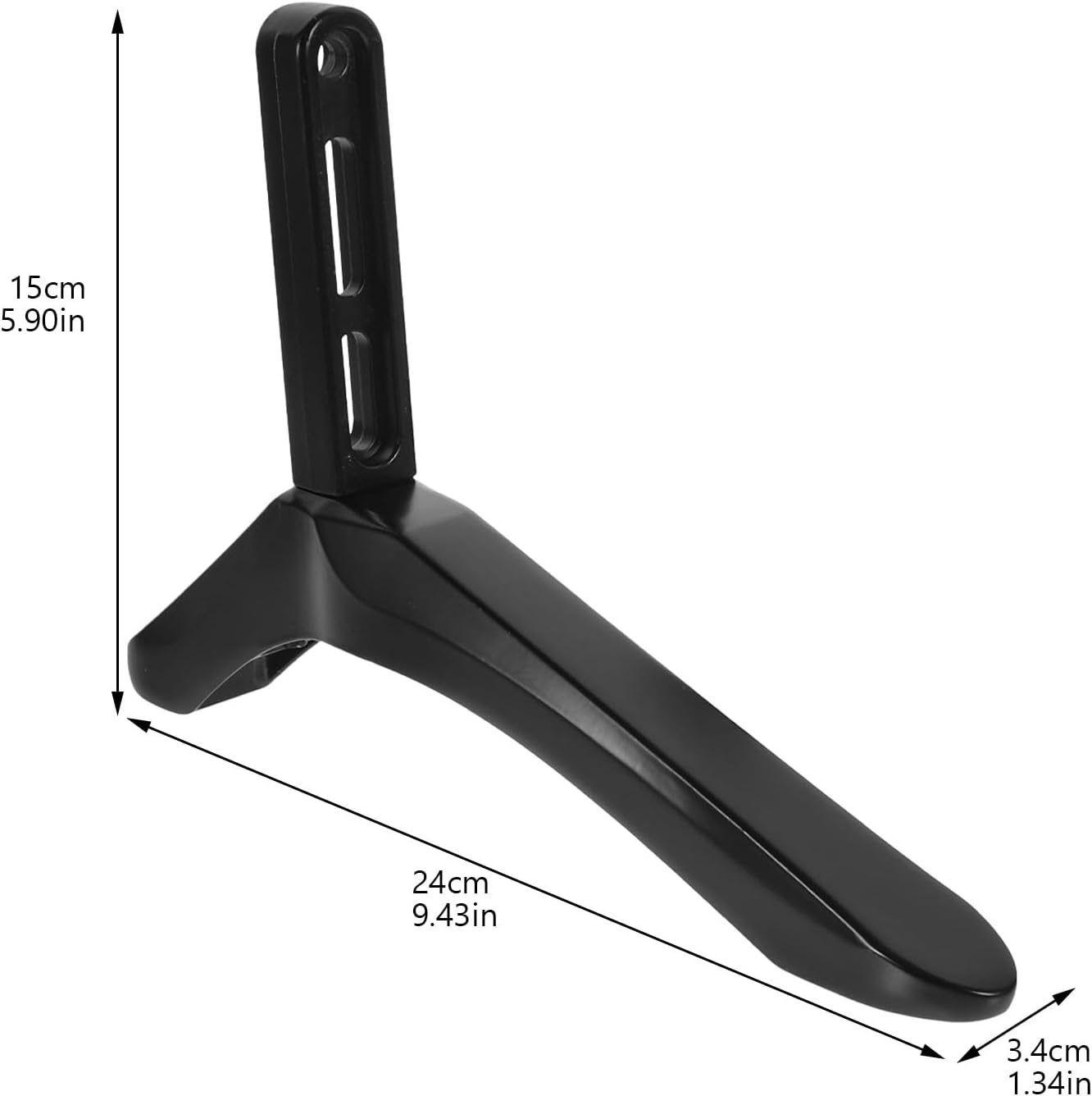 Uonlytech TV Stand Base Pedestal with Screws Black Tabletop TV Holder Support Bracket Replacement Feet Support