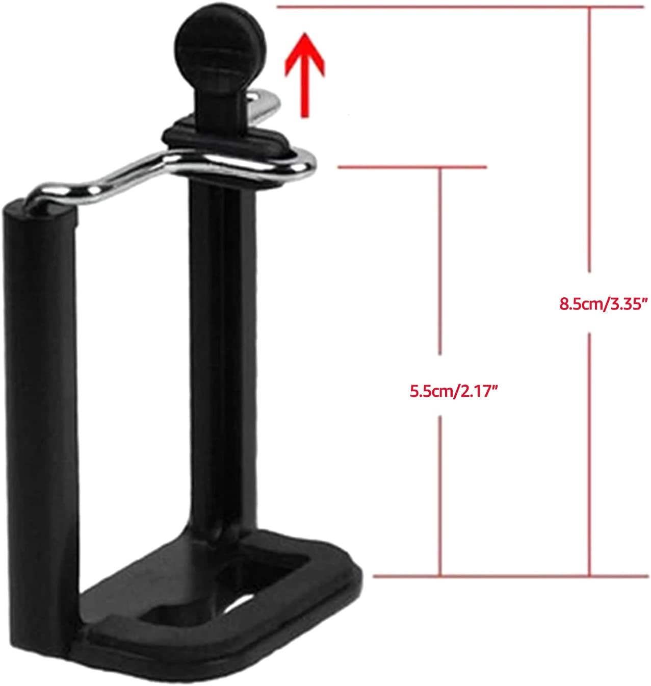 AOYUDJ Black Smartphone Tripod Mount Fits Tripod Monopod Selfie Stick Adjustable Clamp Holder Smartphone Clip