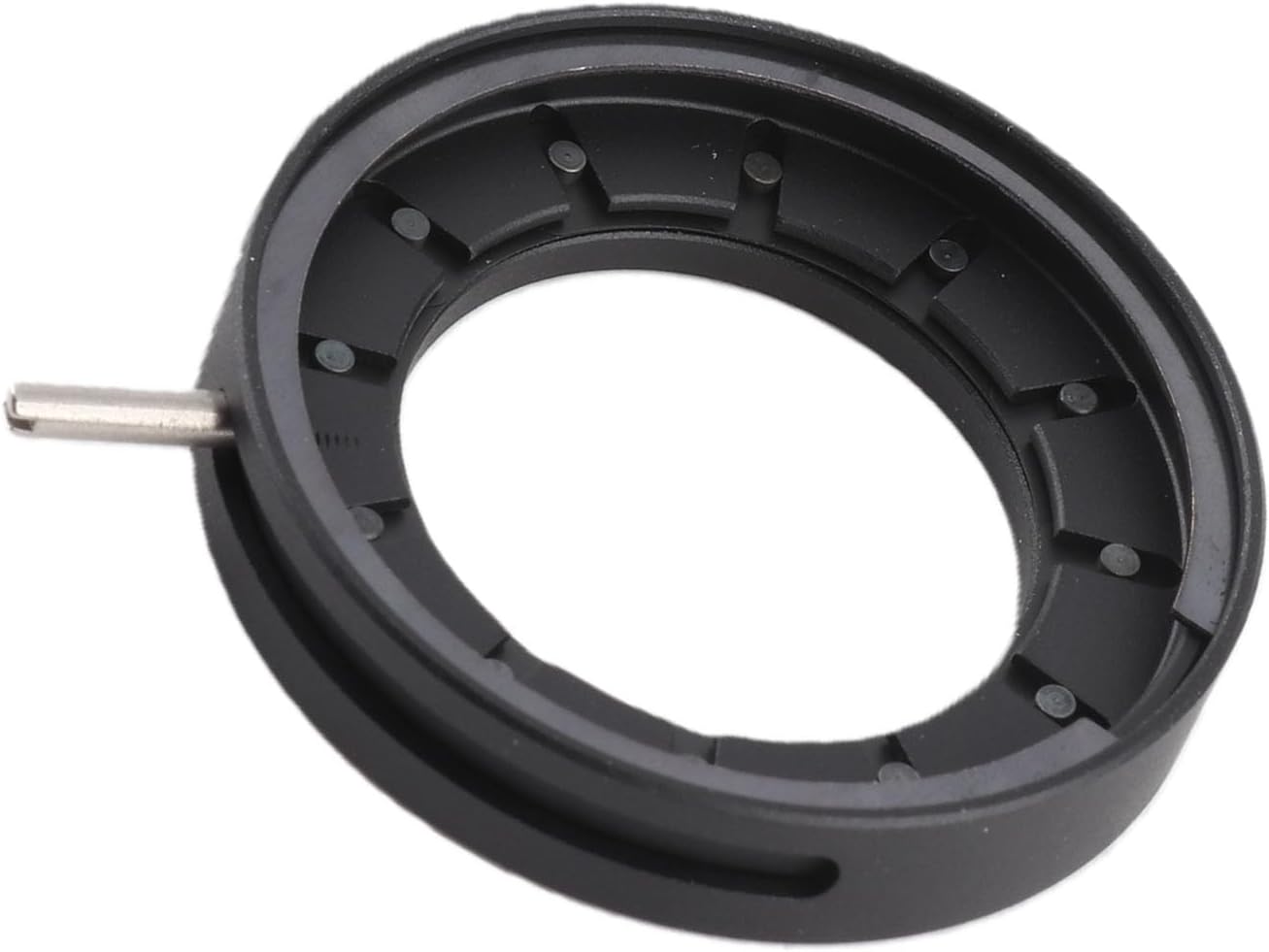 Fafeicy 14 Adjustable Aperture Diaphragm for Microscope, Optical Diaphragm with Blades Metal Lens, Microscope Accessory