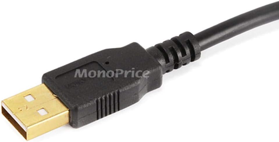 105444 2.0 28/24AWG 15' Monoprice USB A Male to A Male Gold Plated Cable