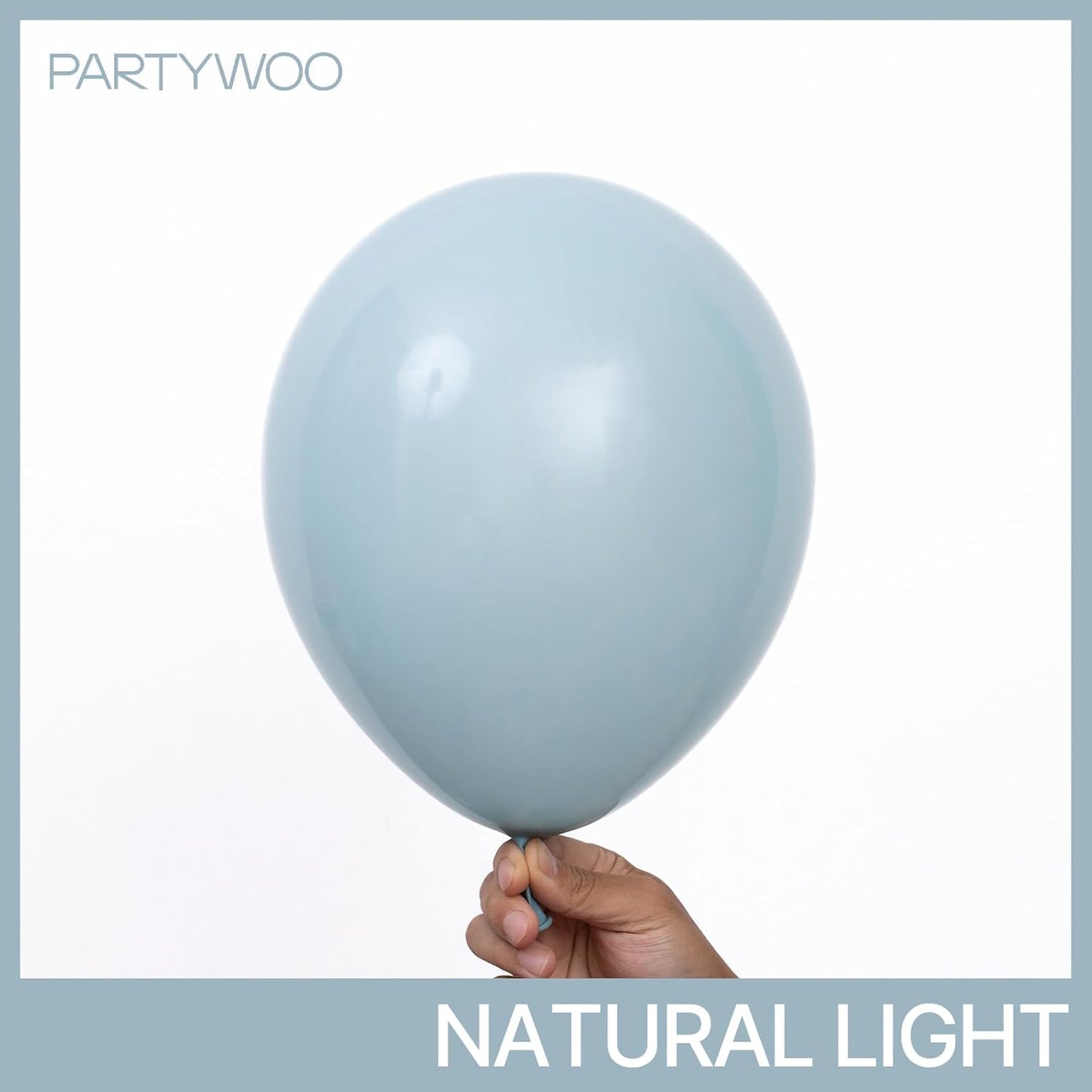 PartyWoo Dusty Blue Balloons - 120-Piece Boho Balloon Arch Kit | Light Blue Aqua for Graduation, Baby Shower & Birthday Decor