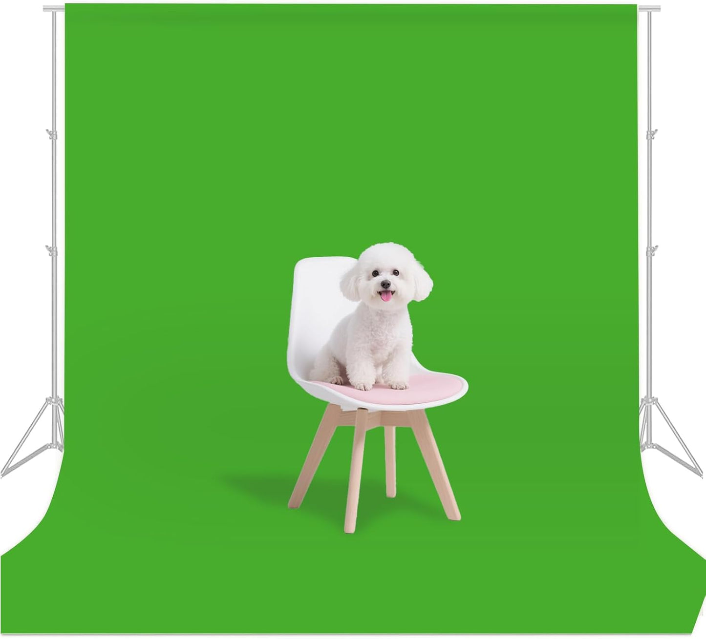 LYLYCTY 5x7FT Green Screen Photo Backdrop, Chroma Key Background for Photography, Live Streaming, Zoom Video Studio