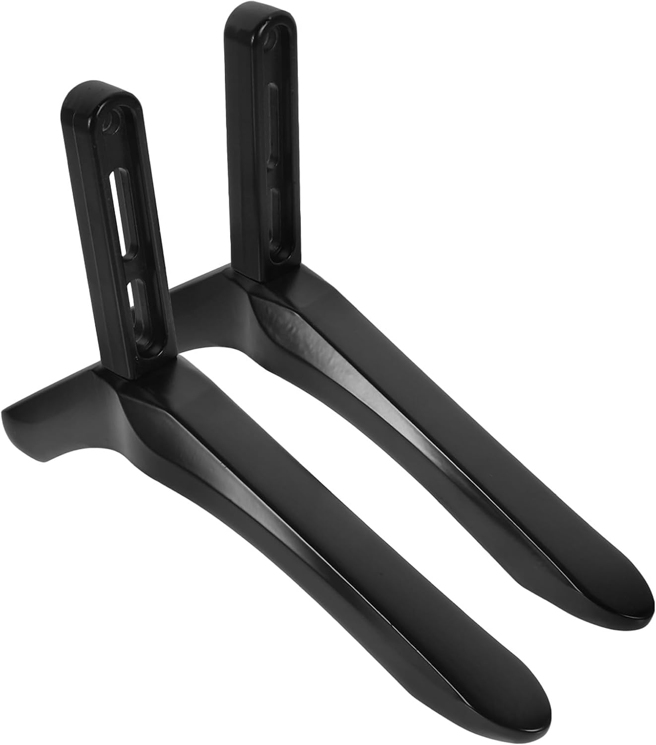 ULDIGI Tv Stand Replacement Base with Screws Black Desktop Tv Holder Pedestal Feet Tabletop Television Bracket