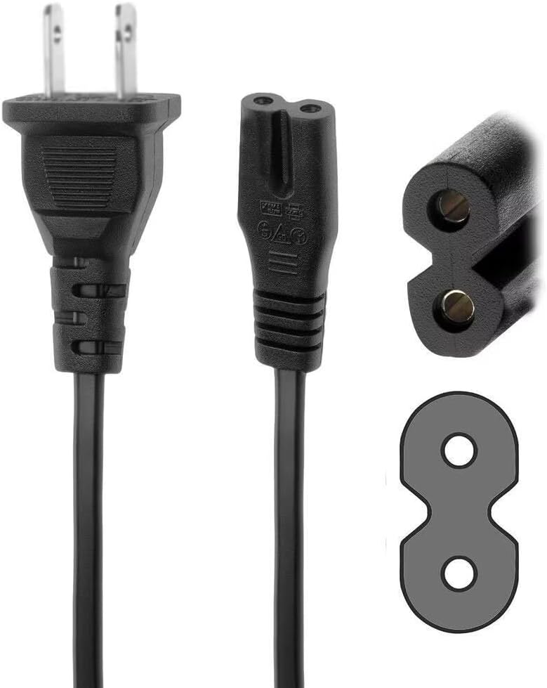 MDCGPower 5ft HT-S100F 2-Prong AC Power Cord Cable Compatible with Sony Sound Bar Speaker