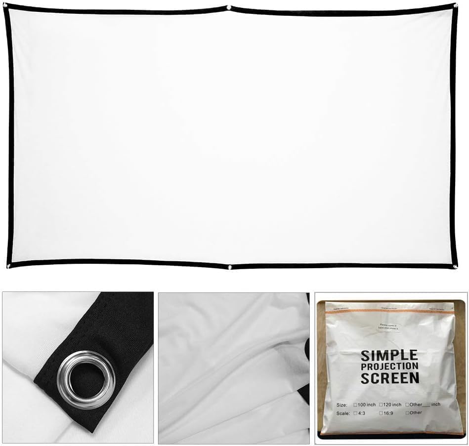 VQM 60" 106" Nights(120 Inch) x Holographic Rear Projection Screen Foldable Portable Double-Sided Anti-Wrinkle