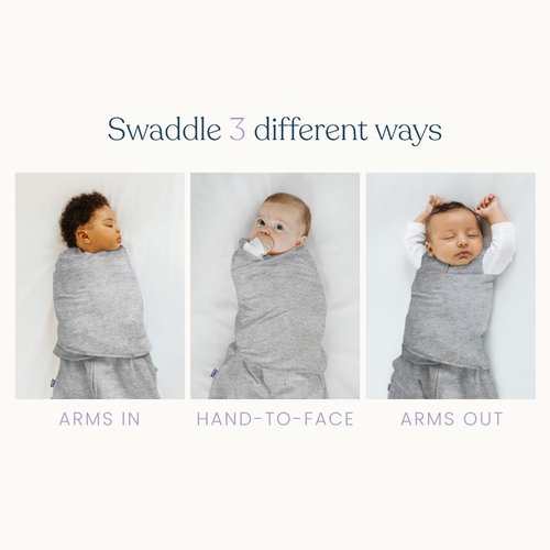 HALO 100% Cotton Sleepsack Swaddle - 3-Way Adjustable Wearable Blanket, TOG 1.5, Midnight Moons Blue, Small (3-6 Months)