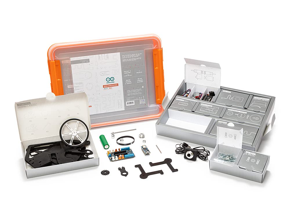 Arduino Engineering Kit REV2 [AKX00022] - Advanced Hands-On Learning Kit for Engineering, Robotics, and Automation with Full Curriculum and Real-World Projects