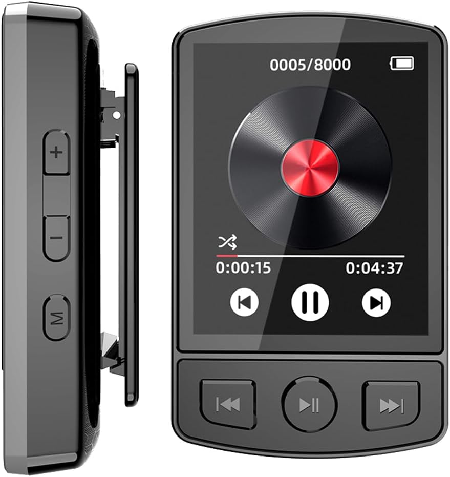 LUCKDANO MP3 5.0 30H (16GB) Portable Player with BT & Digital Screen, HighClear Lossless Sound, Playback, Multifunction