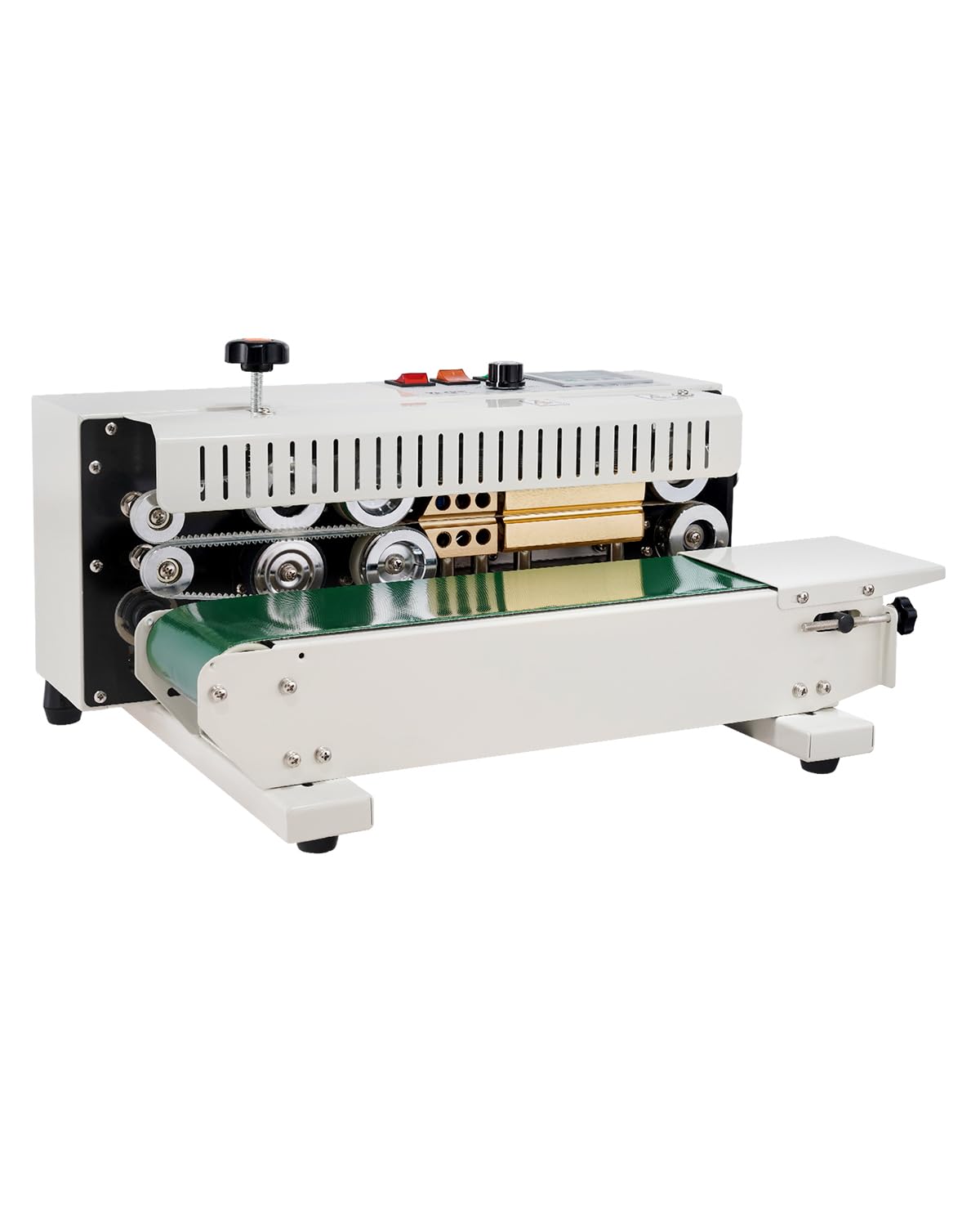 VEVOR Continuous Bag Band Sealing Machine, 0.24-0.47 in/6-12 mm Seal Width, Horizontal Band Sealer Machine with Digital Temperature Control, Carbon Steel Bag Sealer for 0.02-0.8 mm Plastic Bags Films