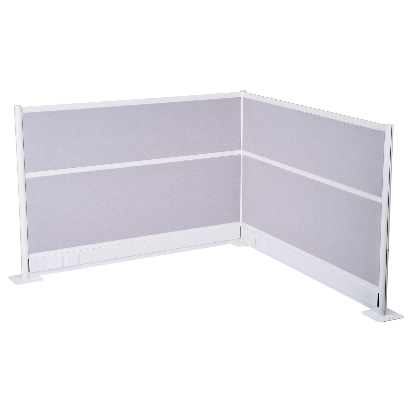 VEVOR Office Divider Privacy Partitions, 2-Pack, 72" x 48" Room Divider Walls, PET Workstation Cubicle Partition with Outlet Covers, Freestanding Privacy Panels for Office Library School