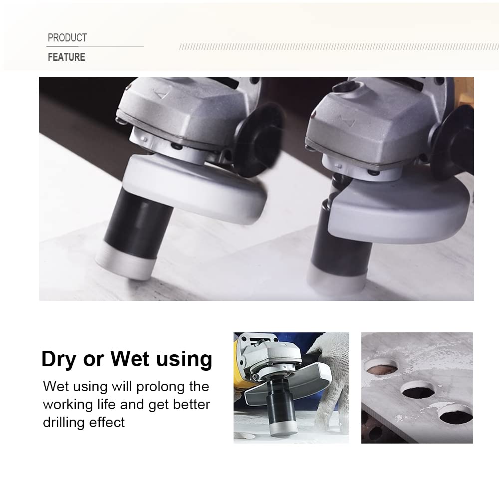 SHDIATOOL Diamond Core Drill Bits for Hard Stone Concrete Marble Granite Brick Laser Welded Dry or Wet Hole Saws