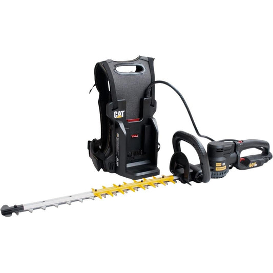 Cat DG620 60V 25” Brushless 2-Speed Backpack Hedge Trimmer Cordless, Shrub Trimmer with Rotating Rear Handle, Lightweight Bush Trimmer Cordless – Tool Only