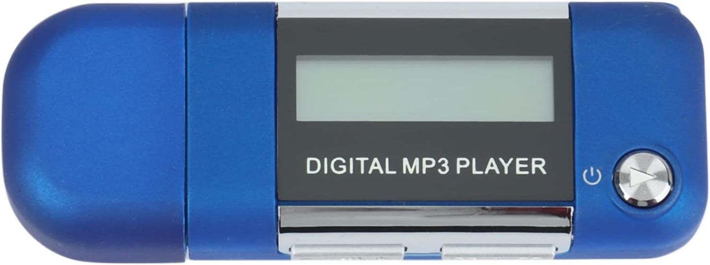 Kqcibz Mp3 4GB 500179214A1 Player U Disk Music Player Supports Replaceable AAA Battery, Recording (Blue)