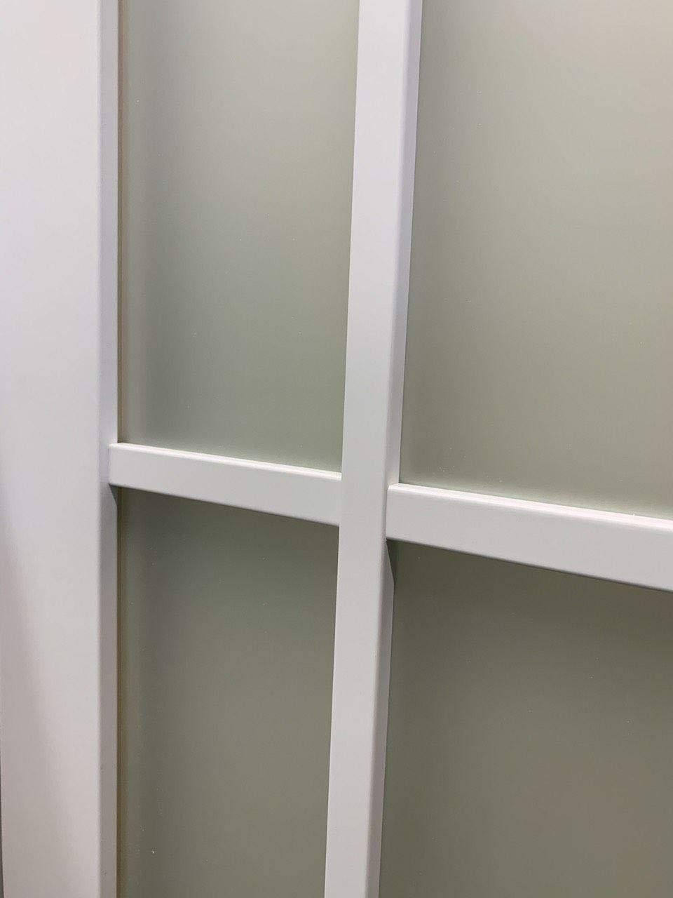 SARTODOORS - Sliding French Double Pocket Doors 48 x 84 inches Frosted Glass 12 Lites| Felicia 3312 Matte White | Kit Trims Rail Hardware | Solid Wood Interior Bedroom Sturdy Doors