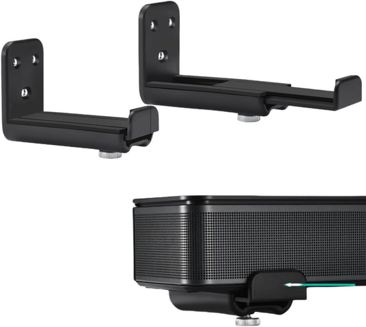 MegaDive 44 lbs,Adjustable Speaker Wall Mount BracketCompatible with Samsung Soundbar&Bose Soundbar .etc Various Brands