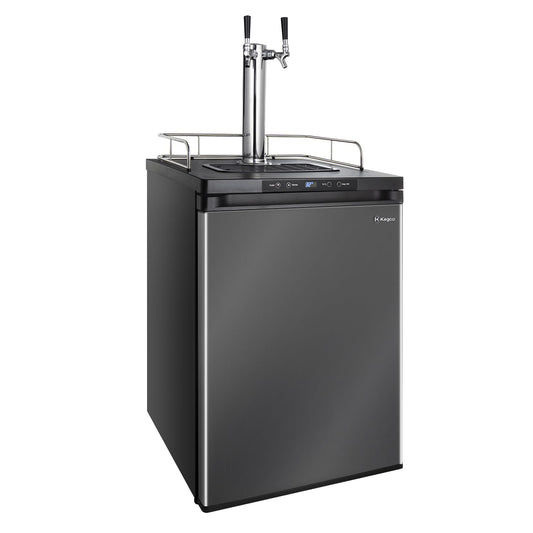 Kegco 3PK309X-2 24″ Dual-Tap Digital Homebrew Kegerator – Stainless Steel Draft Beer Refrigerator, Converts to Fridge