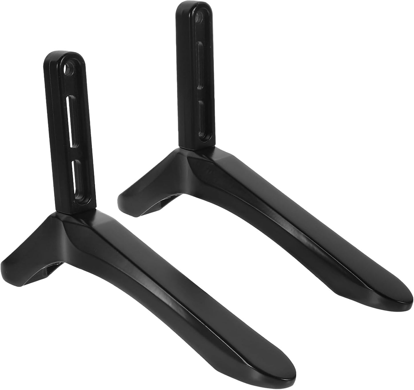 SHINYPASING Tv Table Support Base Stand with Screws Black Non-Drill Desktop Holder Bracket for Flat Screen Tvs Suitable