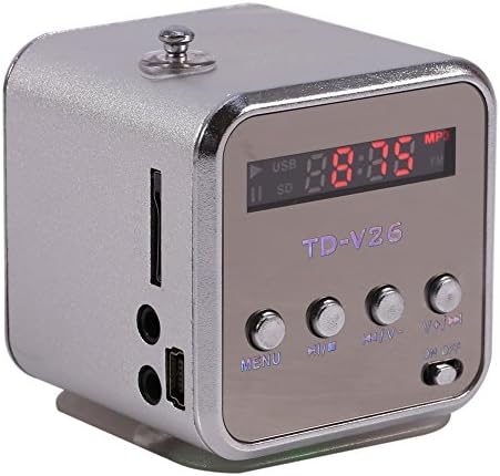 Zerone MP3 600mAh Portable FM Radio with Stereo Speakers SD TF Card Player USB Playback Rechargeable Battery Mini