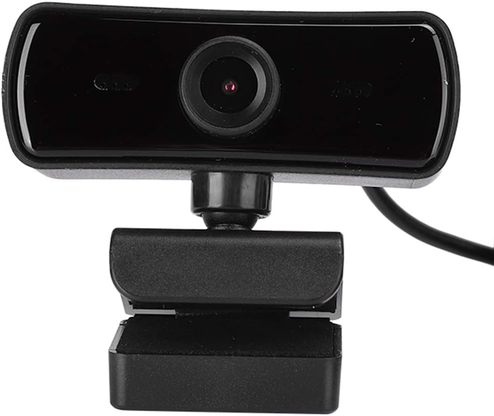 ASHATA 4K 2K 2560 1440 Webcam, Video, x Resolution, Built-in Microphone, Auto Focus, Plug and Play, Black