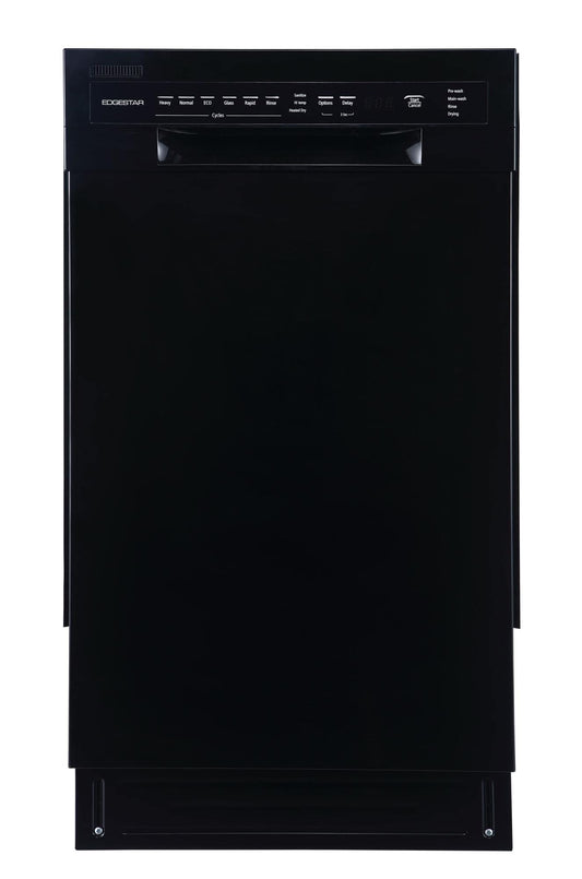 EdgeStar BIDW1802BL 18 Inch Wide 8 Place Setting Built-In Dishwasher