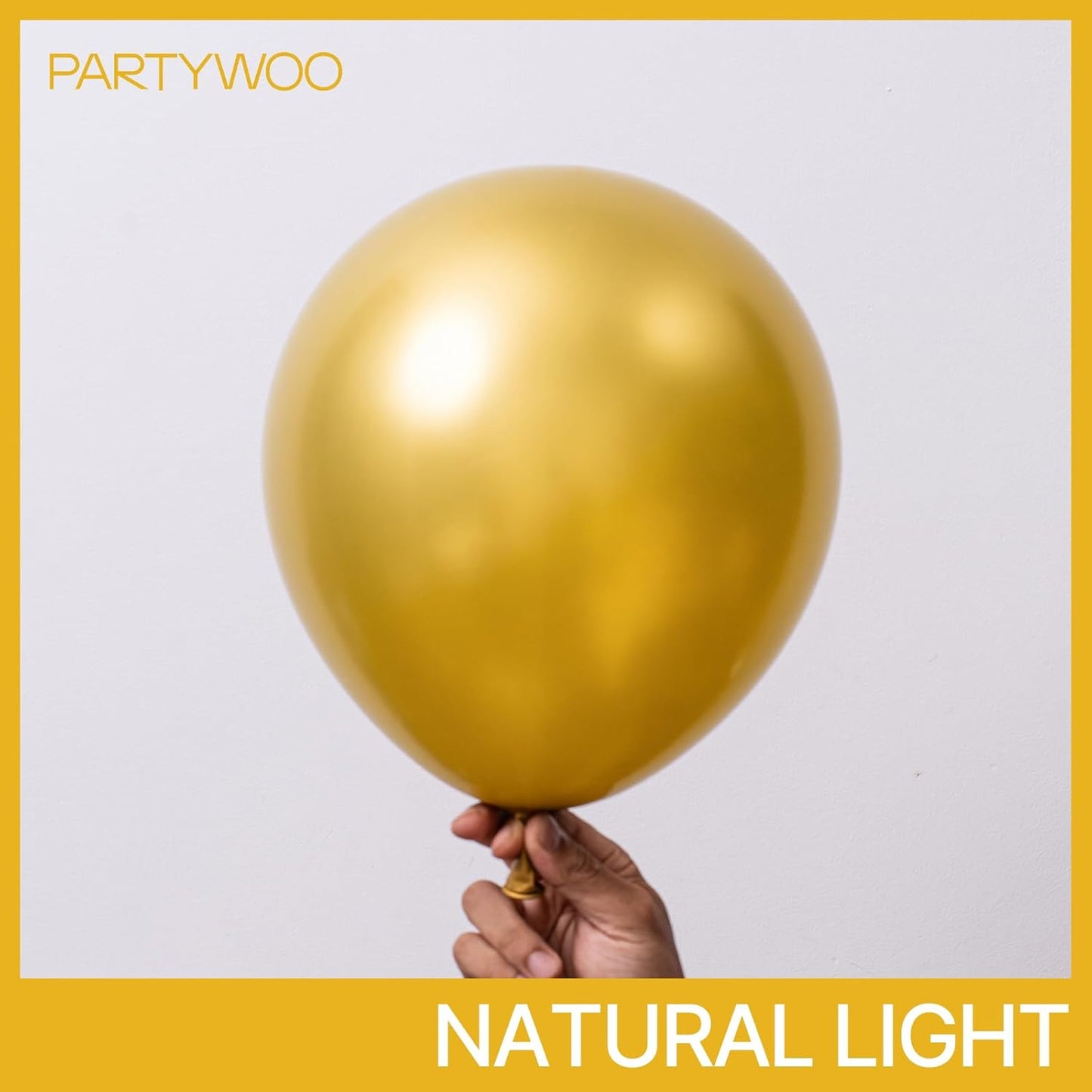 PartyWoo Gold Balloons - 101pcs 12-Inch Gold Latex Helium Balloons for Celebrations & Events