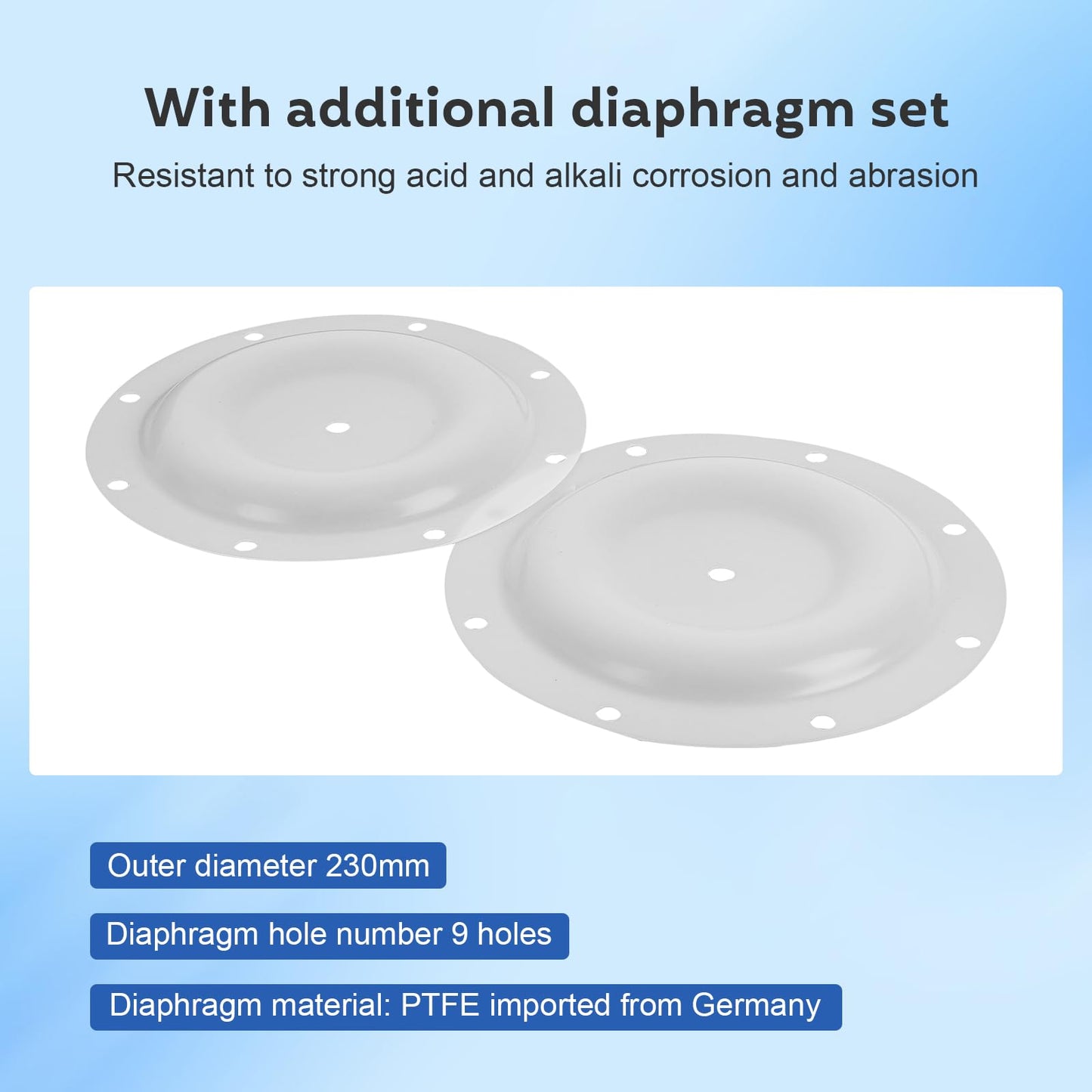 Air Operated Double Diaphragm Pump Pneumatic Waste Oil Transfer Pump for Chemical Dual Diaphram Polypropylene Nitrile Rubber by Stainless Steel Plastic (white, 1 inch Inlet)