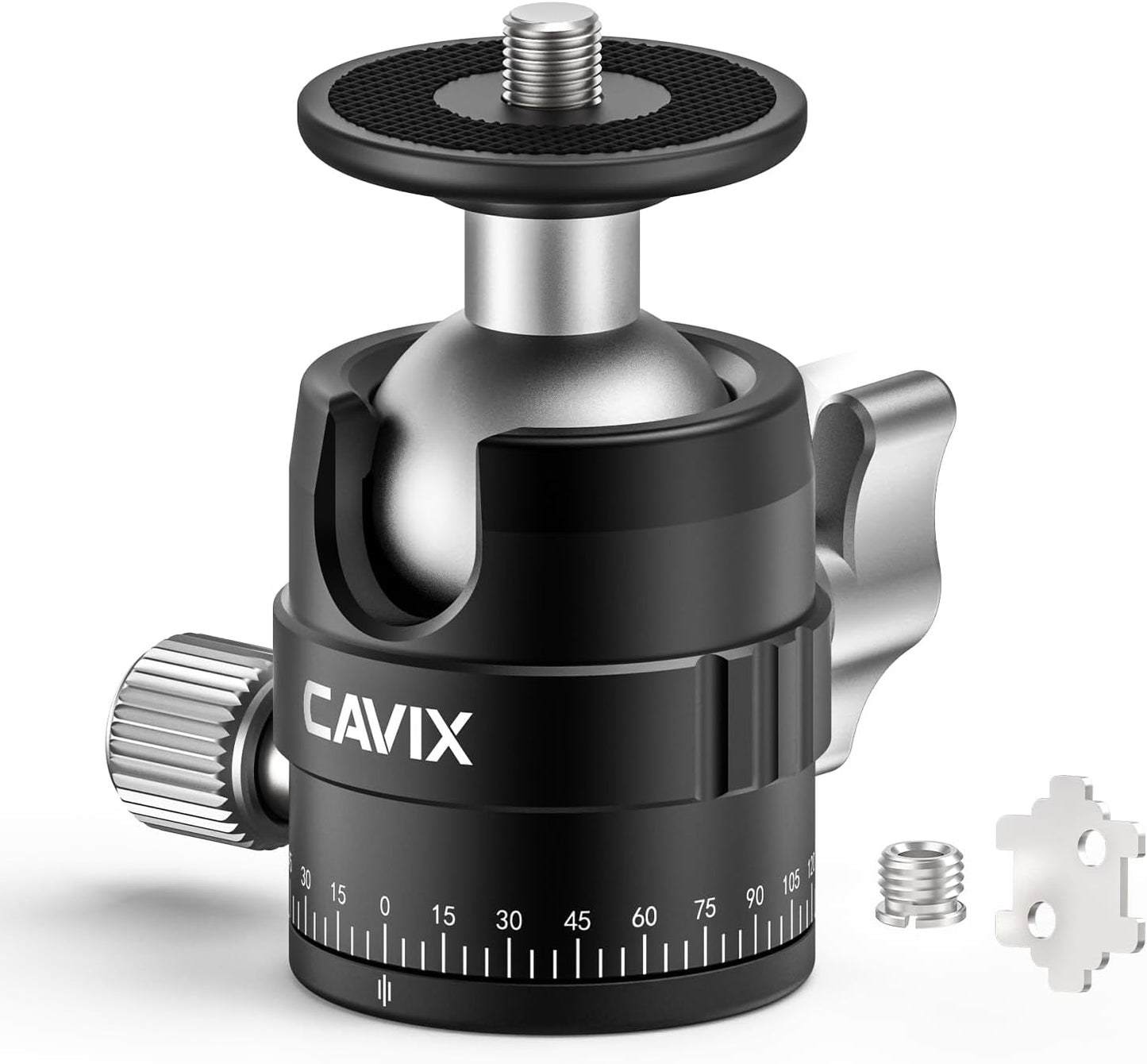 CAVIX MT-03 11 lbs/5 Camera Panoramic Tripod Head Small Ball Head with Arca Swiss Quick Release Plate Bubble Level Load