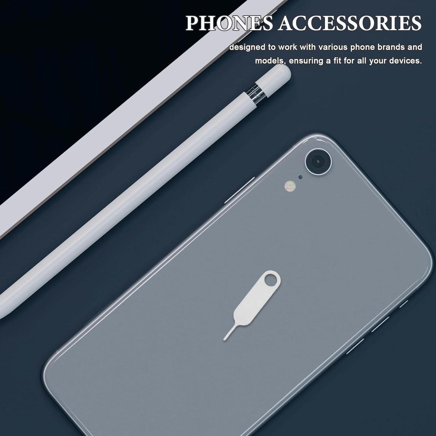 500pcs Set Sim Card Ejector Pin and Mobile Phone Sim Removal Tool Stainless Steel Universal Ejection Needle for Compact