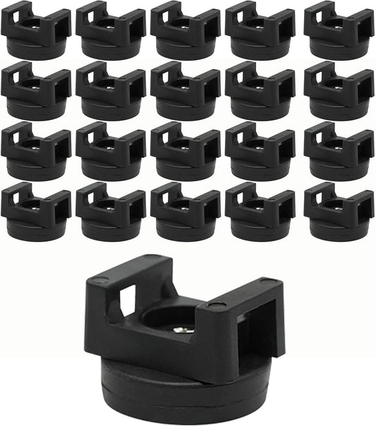 Mefape 20Pcs Magnetic Zip Tie Mount, Cable Zip Tie Base Wire Clips for Cables Management, Heavy Duty Multipurpose Ties