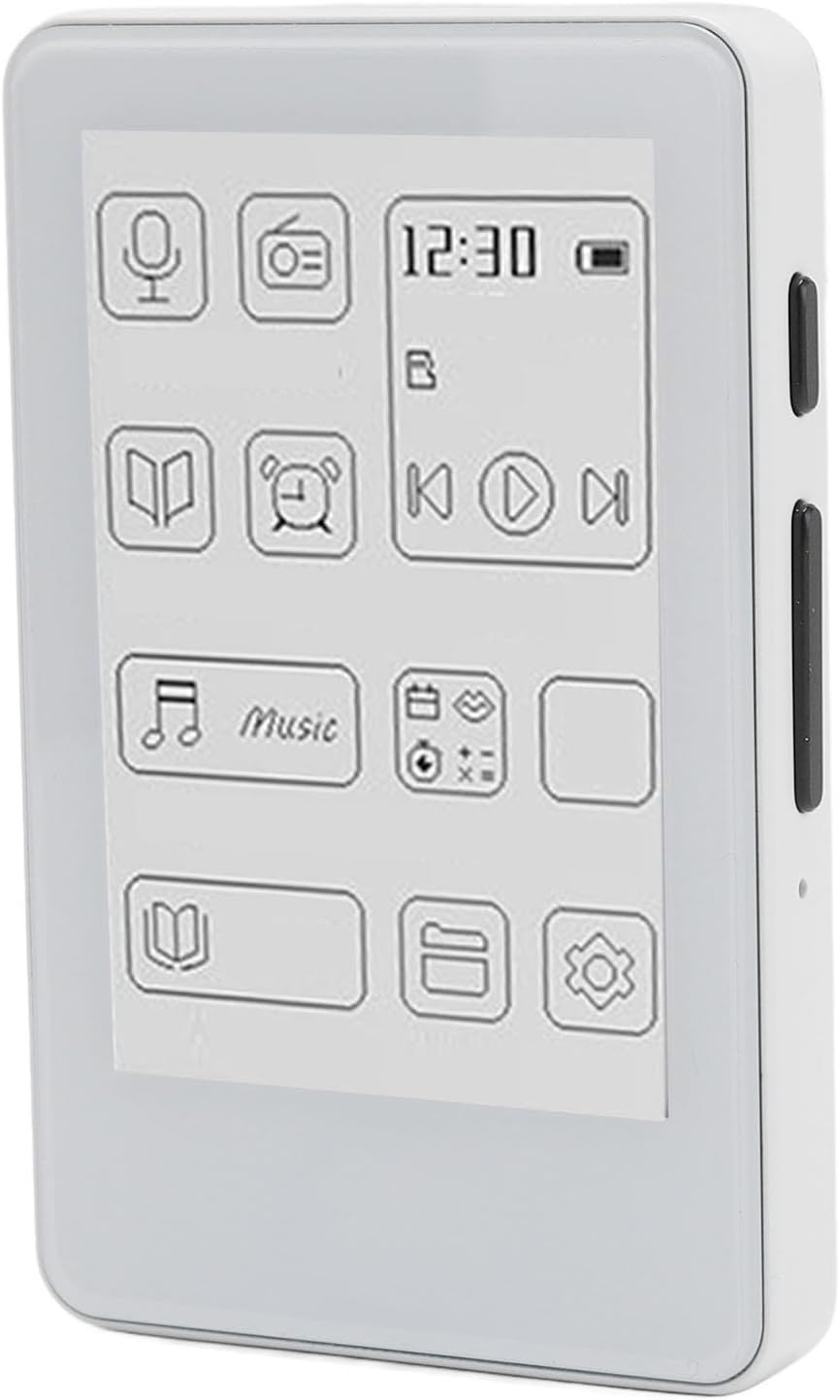 VBESTLIFE 2.7in 2 1 MP3 5.0 Ink Screen eBook Reader, in E Book Reader Player, HiFi Sound Bluetooth Music Player, Type C