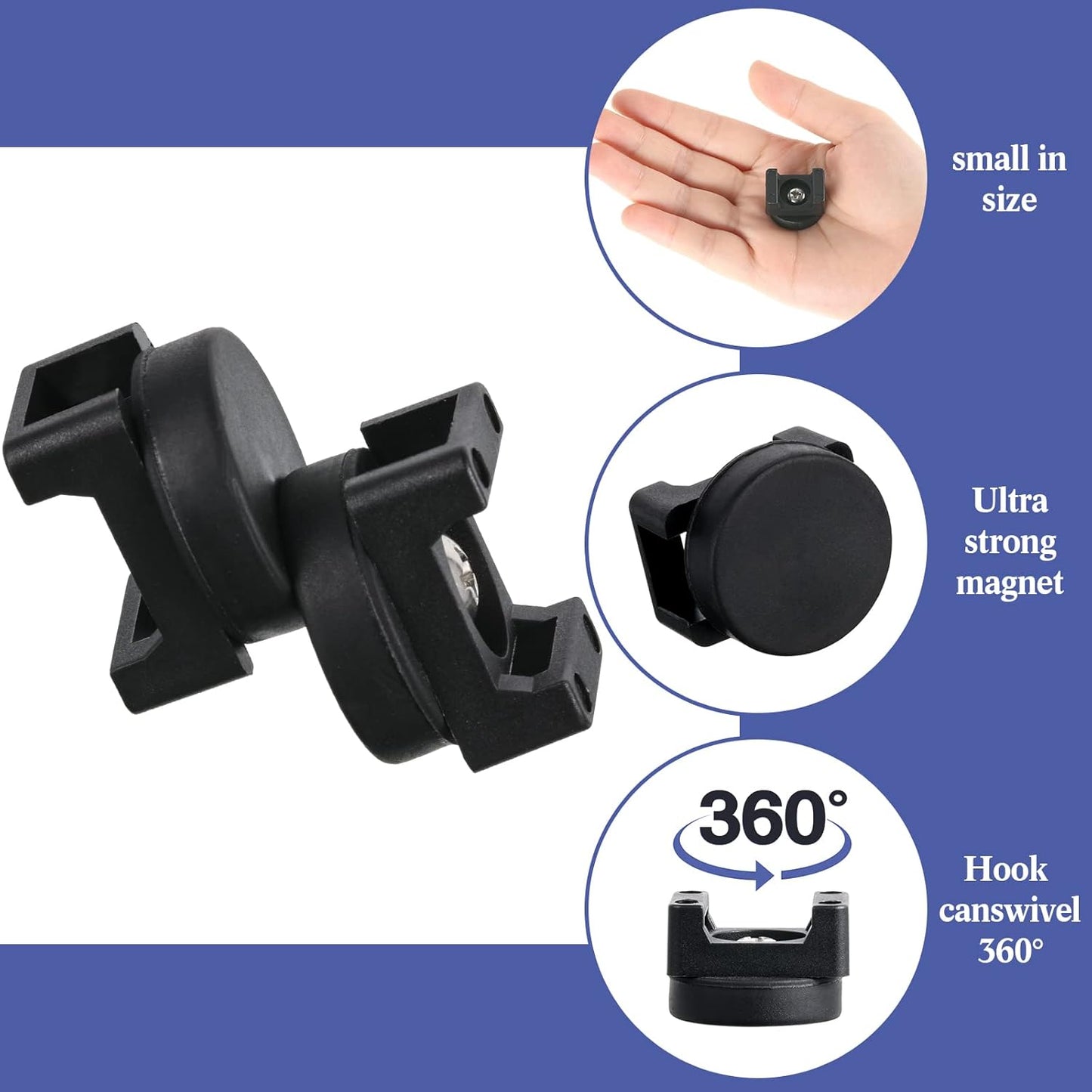120 (22 mm) Yookeer Pieces Magnetic Zip Tie Mount Multipurpose Cable Holder Magnets Magnetic Wire Management Bases