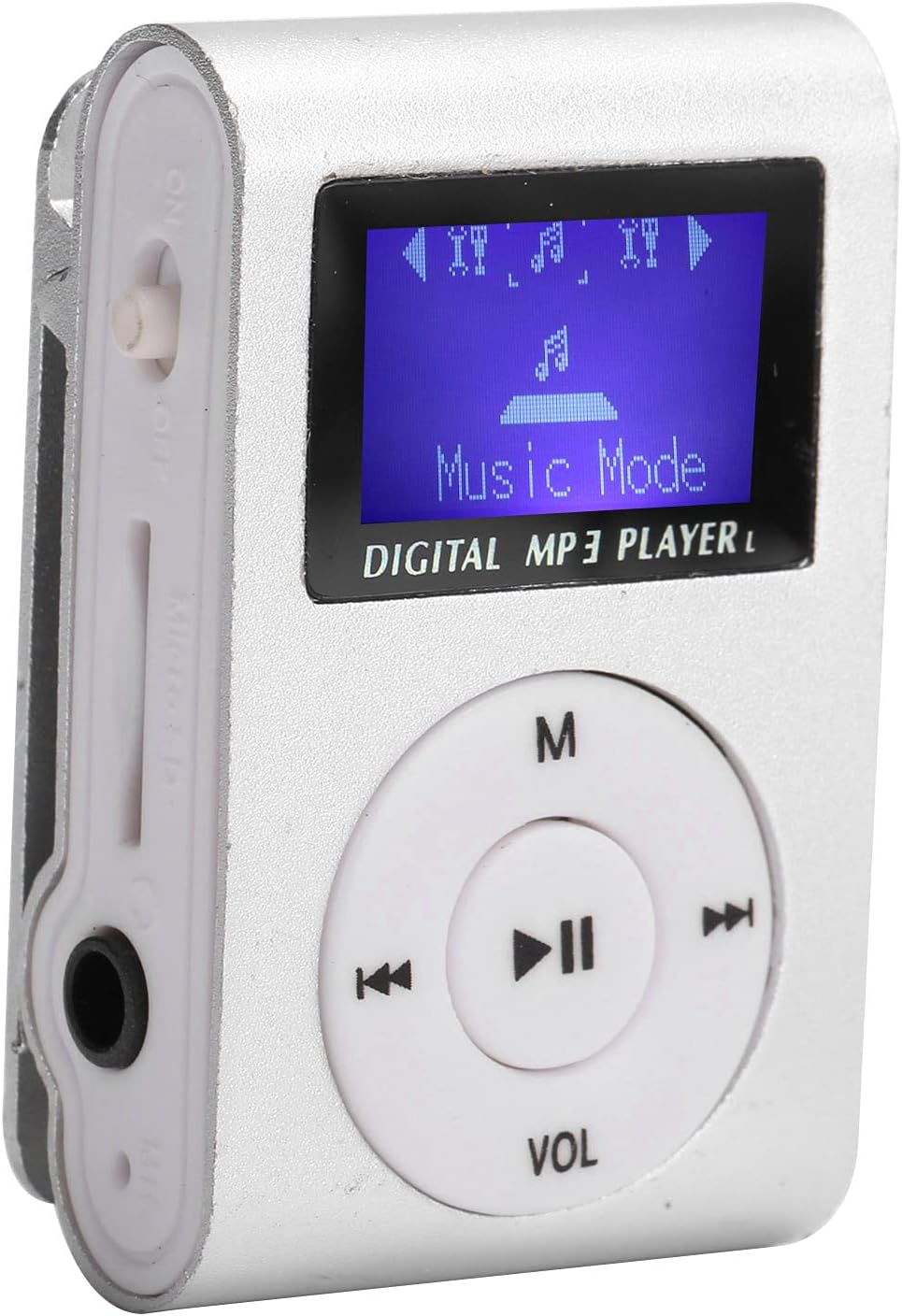 Akozon Mp3 WiFi,Mp3, Mp3, Mp3 Player with Bluetooth and Portable Mini Music Player Sports BackClip LCD Screen Outdoor