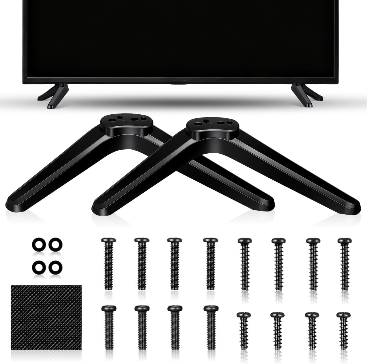 DIYEAH 32-55 Inch 2 Universal TV Stand Legs for LCD LED Televisions, Tabletop TV Base Mount Brackets with Non-Slip